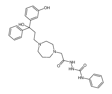 2-(2-(4-(3-hydroxy-3-(3-hydroxyphenyl)-3-phenylpropyl)-1,4-diazepan-1-yl)acetyl)-N-phenylhydrazine-1-carboxamide | Cas NO.199937-05-8 第1张